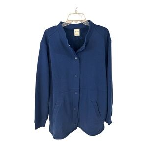 Blair Dark Blue XL Knit Snap-Front Cardigan (New)